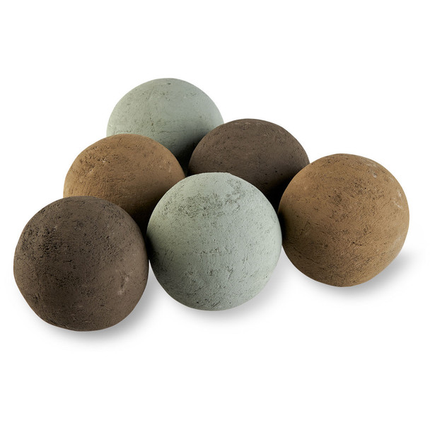 American Fire Products 4" Natural Lite Stone Fire Balls - Set of 6 - AFG-FBL-NS-6B