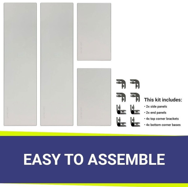 American Fire Products Rectangular Glass Flame Guard for 18" x 6" Drop-In Fire Pit Pan - FG-AFPP-18