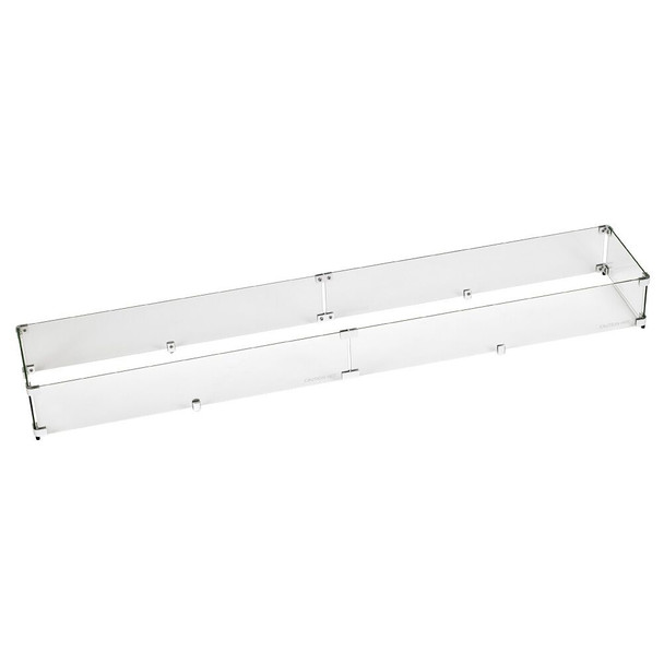 American Fire Products Linear Glass Flame Guard for 60" x 6" Linear Drop-In Fire Pit Pan - FG-LCB-60