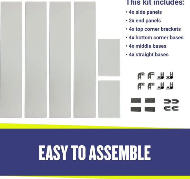 American Fire Products Linear Glass Flame Guard for 60" x 6" Linear Drop-In Fire Pit Pan - FG-LCB-60