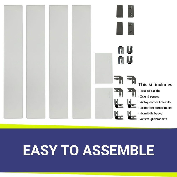 American Fire Products Linear Glass Flame Guard for 72" x 6" Linear Drop-In Fire Pit Pan - FG-LCB-72