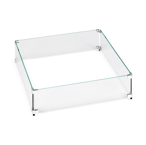 American Fire Products Square Glass Flame Guard for 12" Square Drop-In Fire Pit Pan - FG-SQP-12