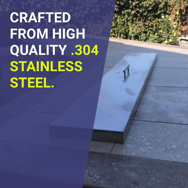 American Fire Products Stainless Steel Cover for Square Drop-In Fire Pit Pan - SS-CV-SQP-24