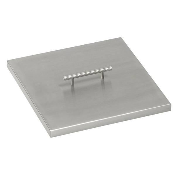 American Fire Products Stainless Steel Cover for Square Drop-In Fire Pit Pan - SS-CV-SQP-12