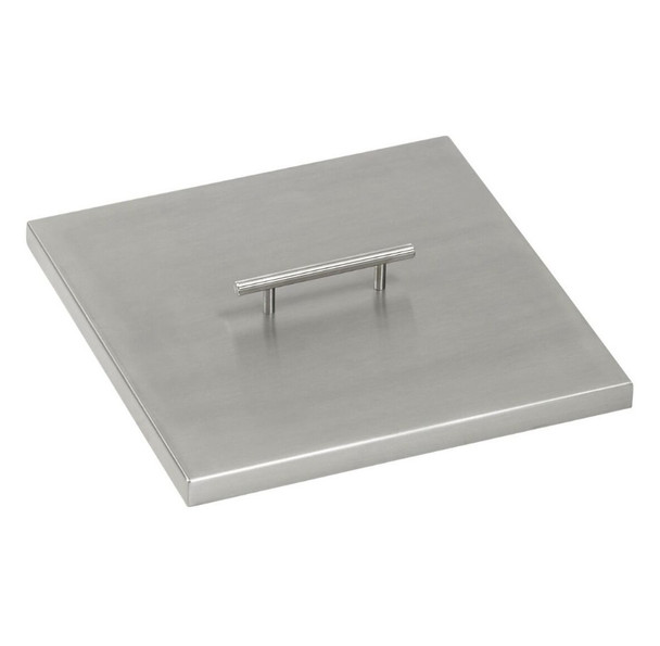 American Fire Products Stainless Steel Cover for Square Drop-In Fire Pit Pan - SS-CV-SQP-36