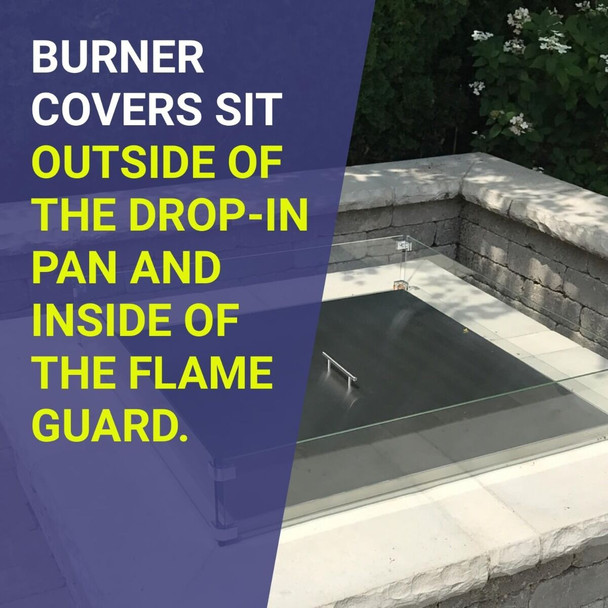 American Fire Products Stainless Steel Cover for Square Drop-In Fire Pit Pan - SS-CV-SQP-30