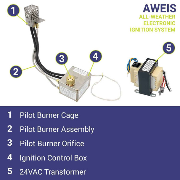 American Fire Products AWEIS System - High Capacity (780k BTU/hr) - Natural Gas - HCGNG-FS