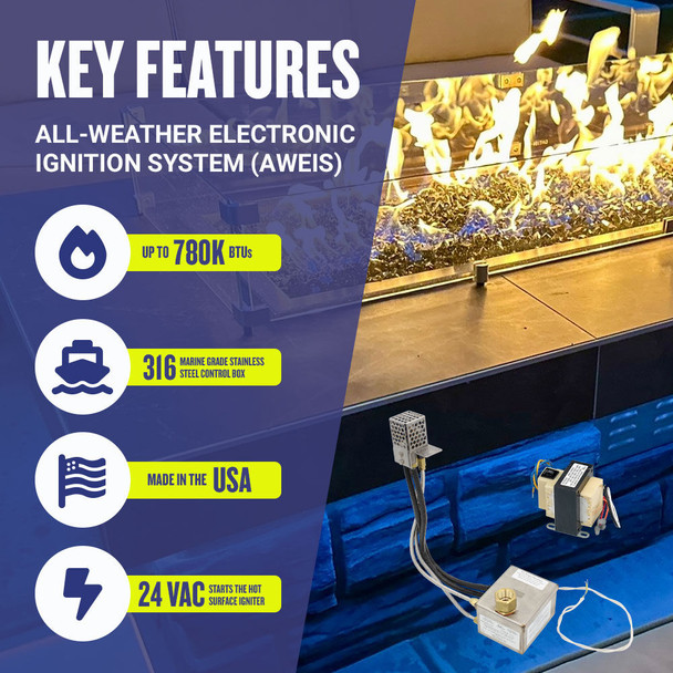 American Fire Products AWEIS System - High Capacity (780k BTU/hr) - Natural Gas - HCGNG-FS