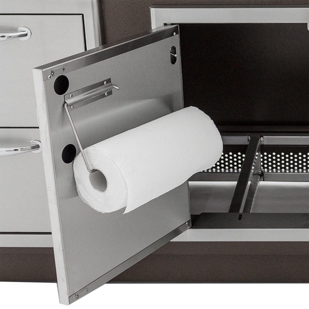 Blaze 32-Inch Stainless Steel Double Access Door With Paper Towel Holder - BLZ-AD32-R-SC