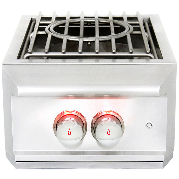Blaze Professional LUX Built-In Power Burner W/ Wok Ring & Stainless Steel Lid