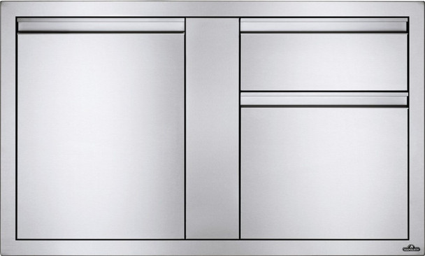 Napoleon 42-Inch Stainless Steel Large Single Door and Double Drawer - BI-4224-1D2DR
