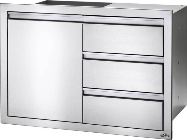 Napoleon 36-Inch Stainless Steel Single Door and Triple Drawer - BI-3624-1D3DR