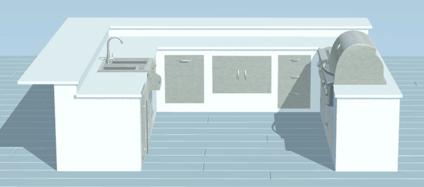 Blaze Outdoor Kitchen Plan B-U-01