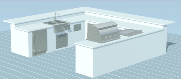 Blaze Outdoor Kitchen Plan B-U-01