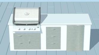 Napolean + BBQ Girls Outdoor Kitchen Plan NB-S-02 (8ft Long)