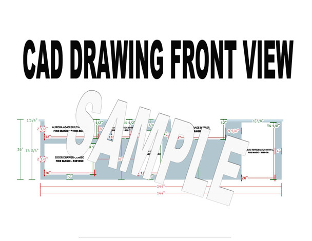 Napolean + BBQ Girls Outdoor Kitchen Plan NB-S-02 (8ft Long)