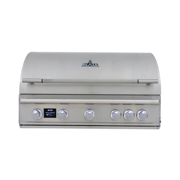 Blaze LTE PRO 40-Inch 5-Burner Built-in Grill w/ Digital Temperature Screen & Rear Infrared Burner