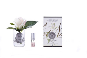 Rose Bud Pink Blush Clear Glass Rose Bud Pink Blush Clear Glass