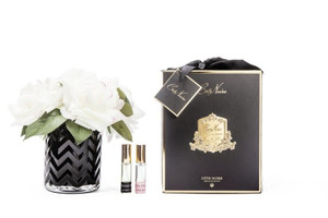 Herringbone - Black - White Rose Herringbone - Black - White Rose