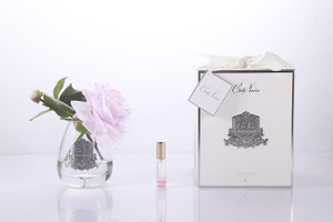 Tear Drop Tea Rose Clear Glass - French Pink