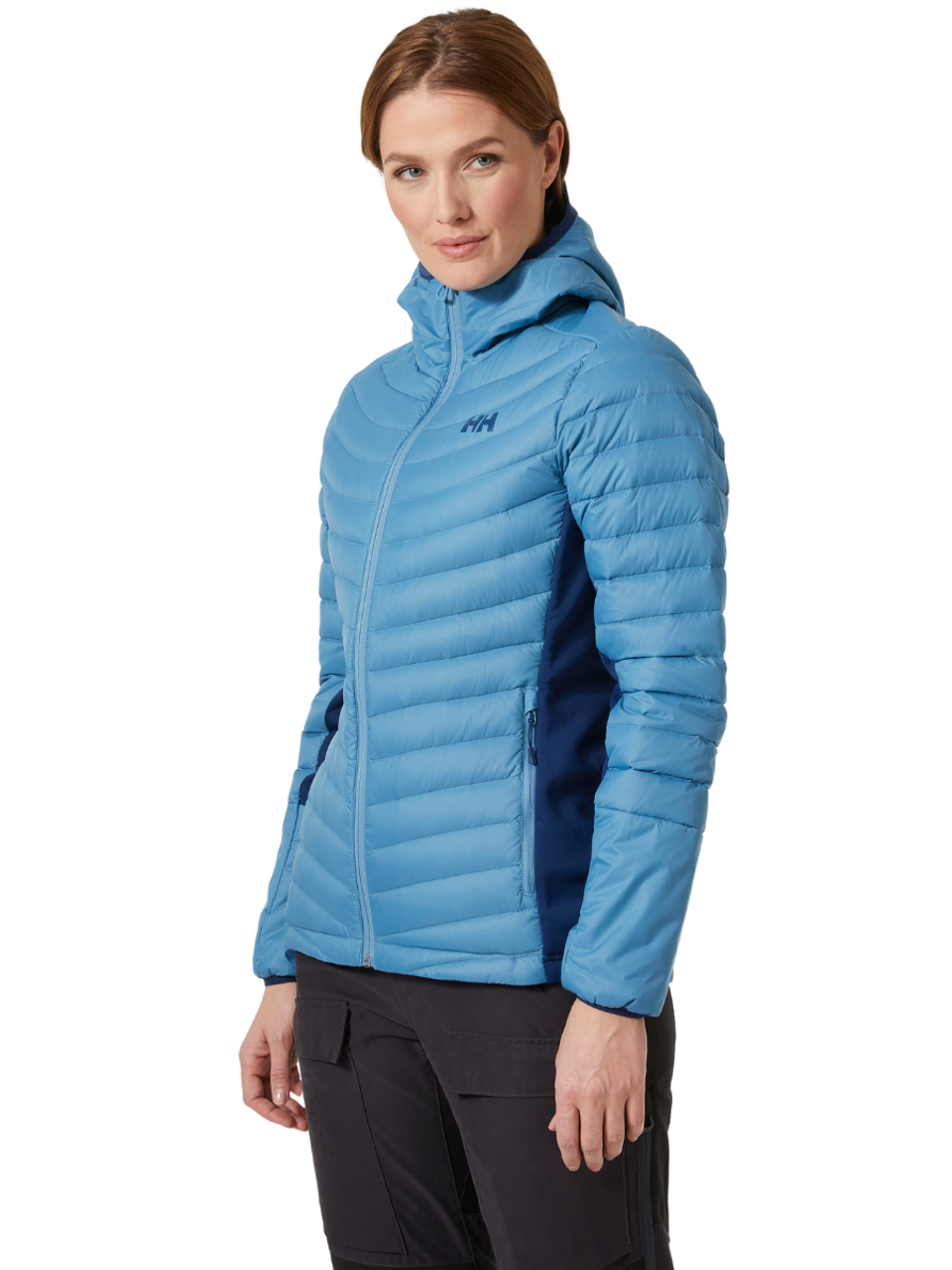 Helly Hansen - Women's Verglas Hooded Down Hybrid Insulator in Blue Fog