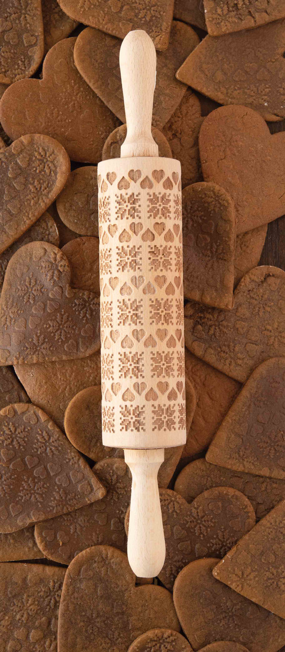 Embossed Rolling Pin Clay