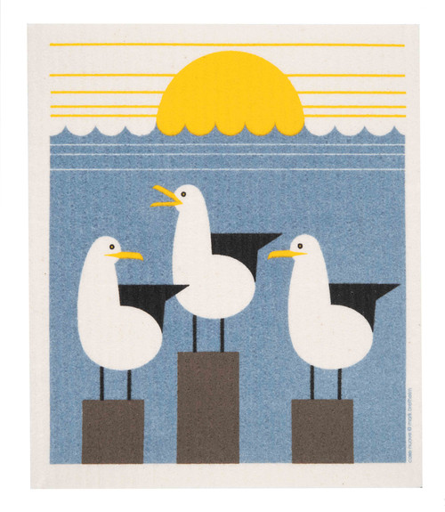 Swedish Dishcloth - Seagulls