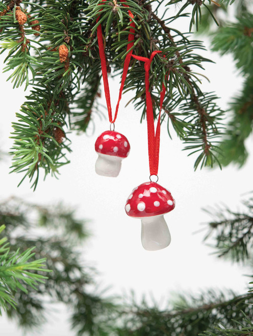 Ceramic Mushroom Ornaments