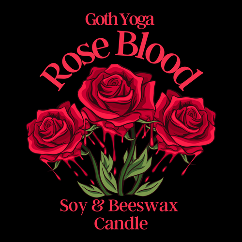Goth Yoga Scented Candle | Rose Blood