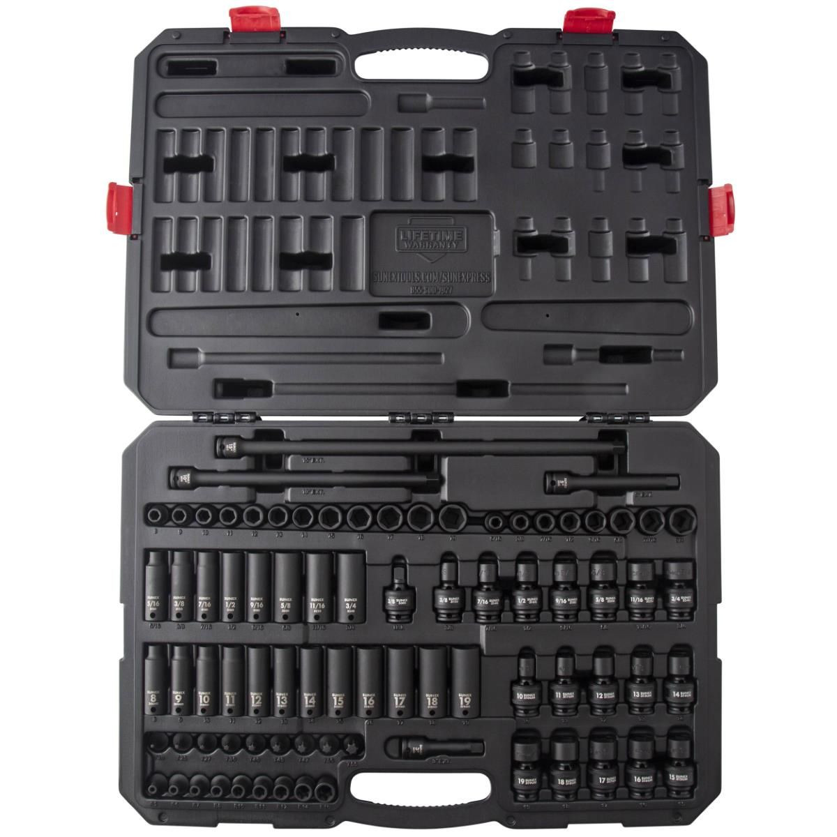 SU3580 3/8" Drive 80 Piece Master Impact Socket Set