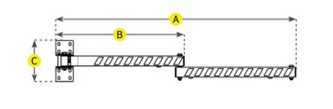 DL2-DA-48  Tri-Lite DL2 Double Loading Dock Arm Only - 48"