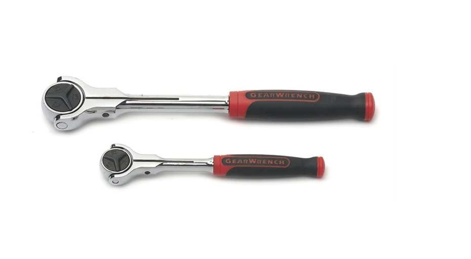 GearWrench 2 Piece 1/4 Inch & 3/8 Inch Drive 72-Tooth Dual Material Roto Ratchet Set