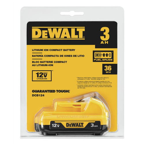 DCB124  DeWALT  3.0AH 12V Battery