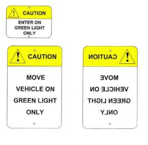 973003 TriLite Stop & Go Aluminum Exterior Mirror Image Sign