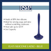 RSVP Ela's Silicone Collection - Ladle - Blue  Info