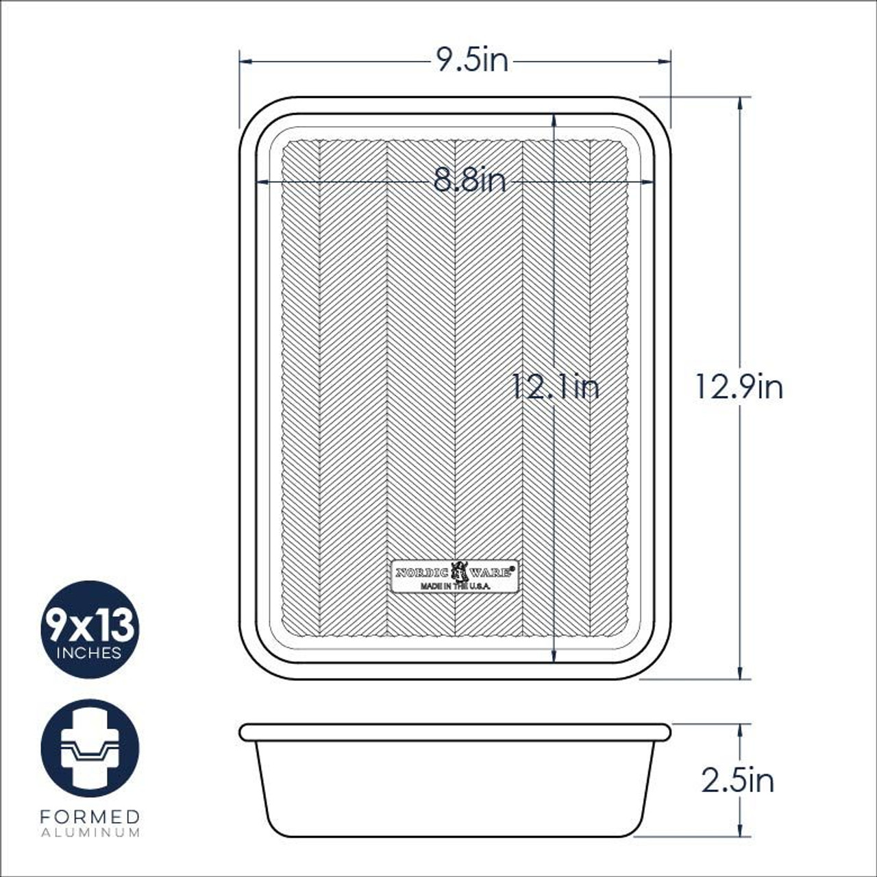 Choice 13 x 9 Rectangular Aluminum Cake Pan