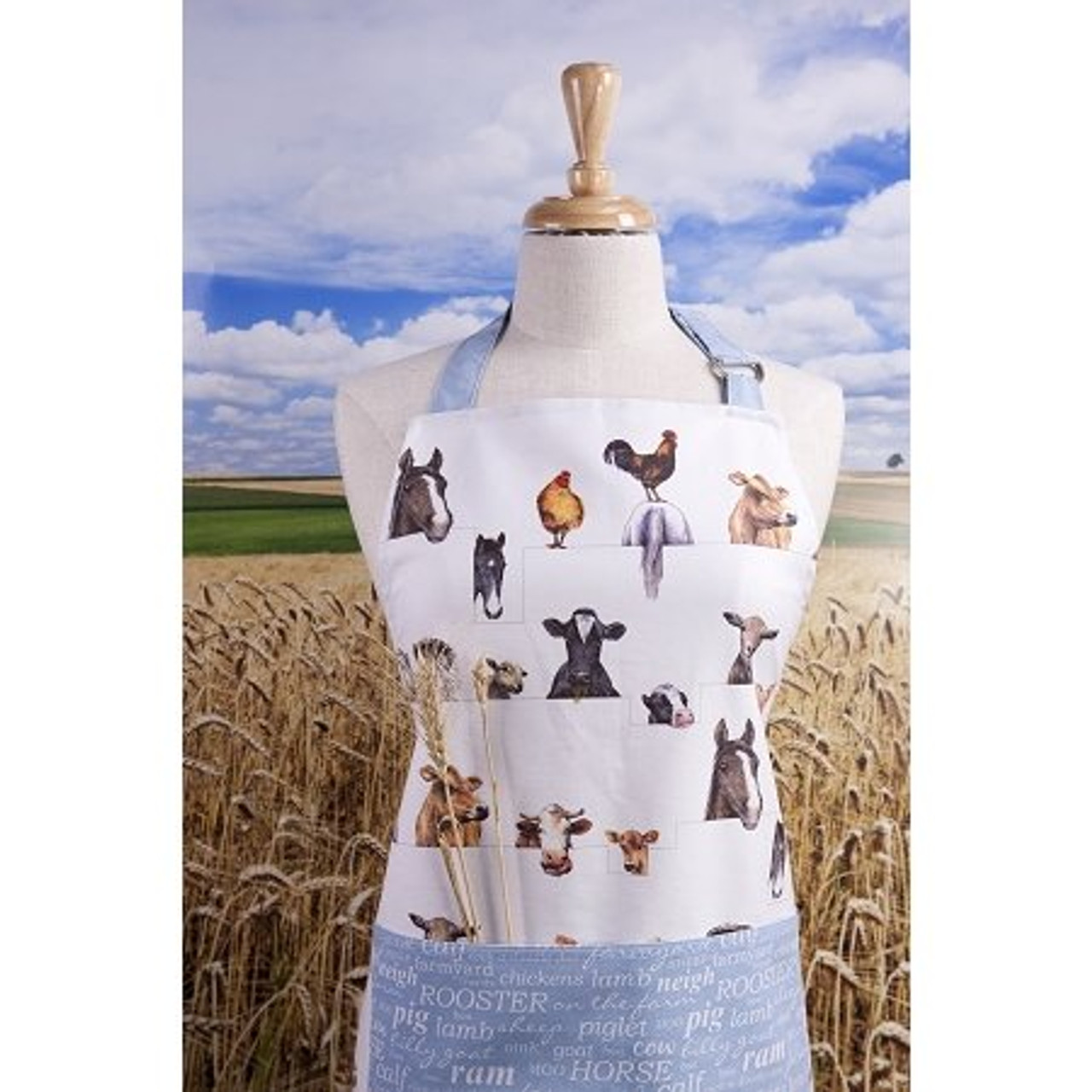 Farmyard Friends Apron looks great on the farm or in town!