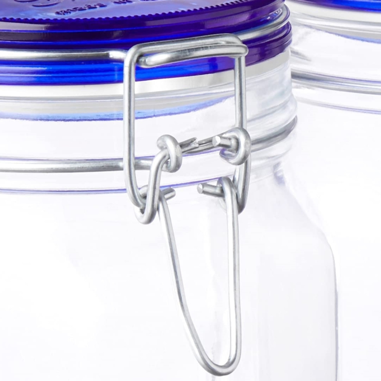 Bormioli Rocco Fido Jar - 1.5 Liter (50.75 oz.) - Blue Lid