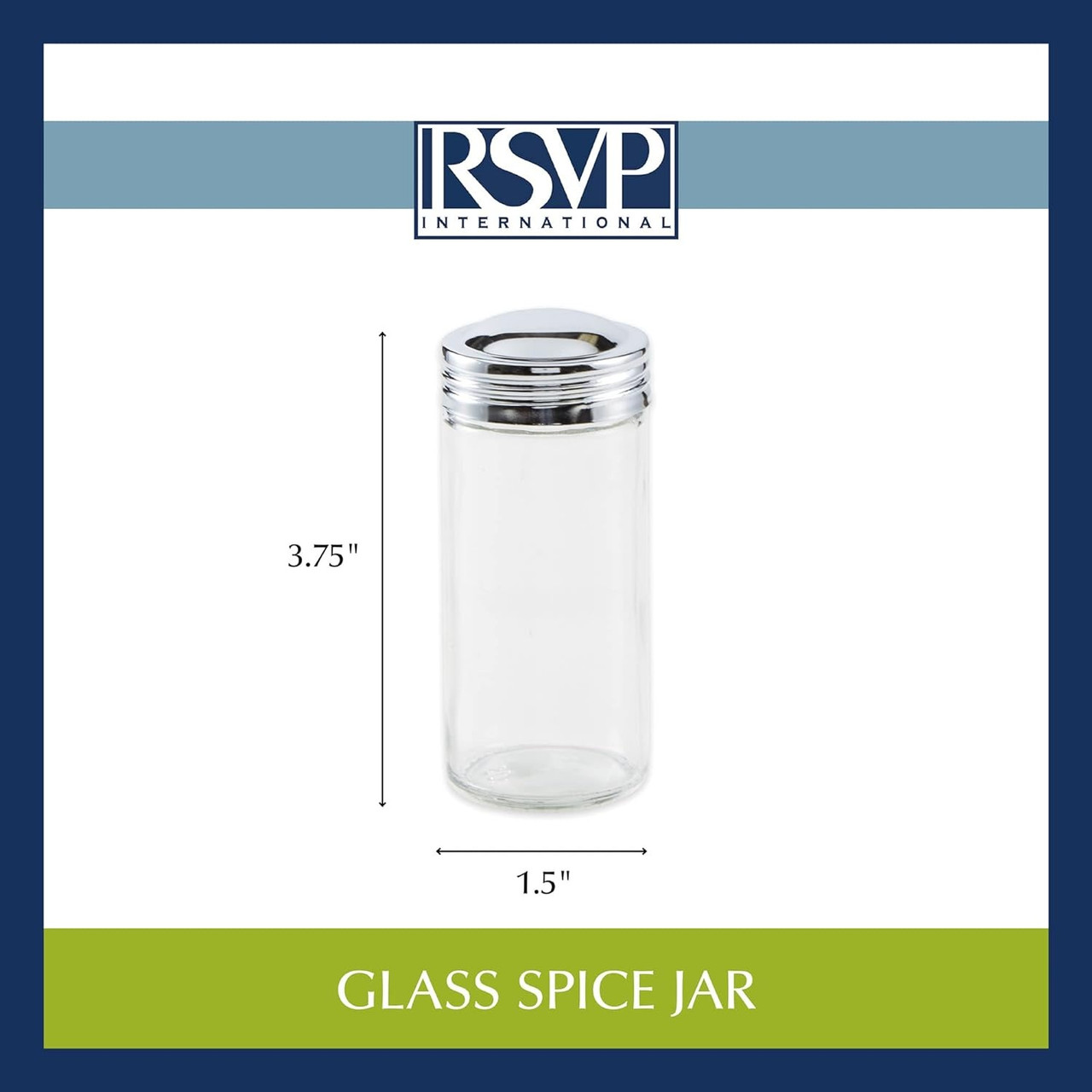 RSVP Kitchen Storage Collection - Glass Round Spice Jar - 3-Ounce (RSVP JARS)