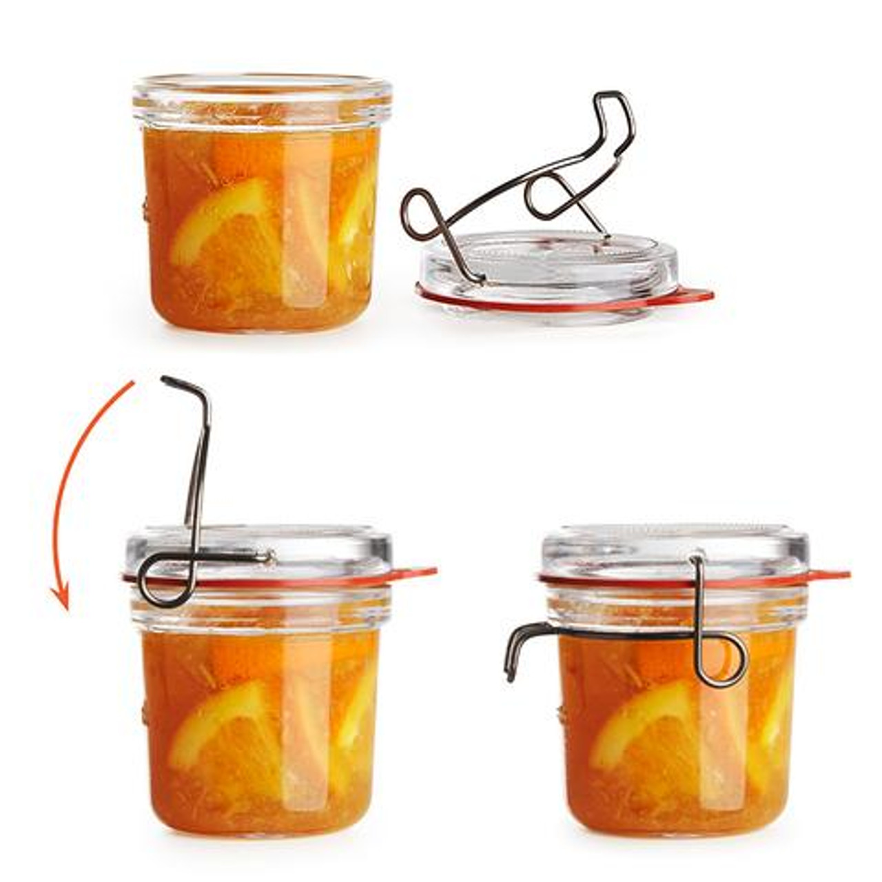 Lock-Eat Collection Jars have detachable lids and are easy to use. 