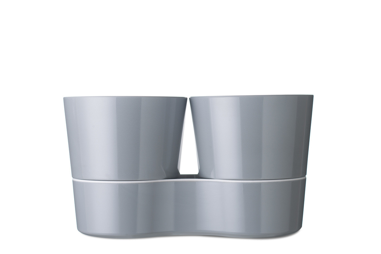 Mepal Hydro Herb Pot Twin - Grey (PS RST86160GY)