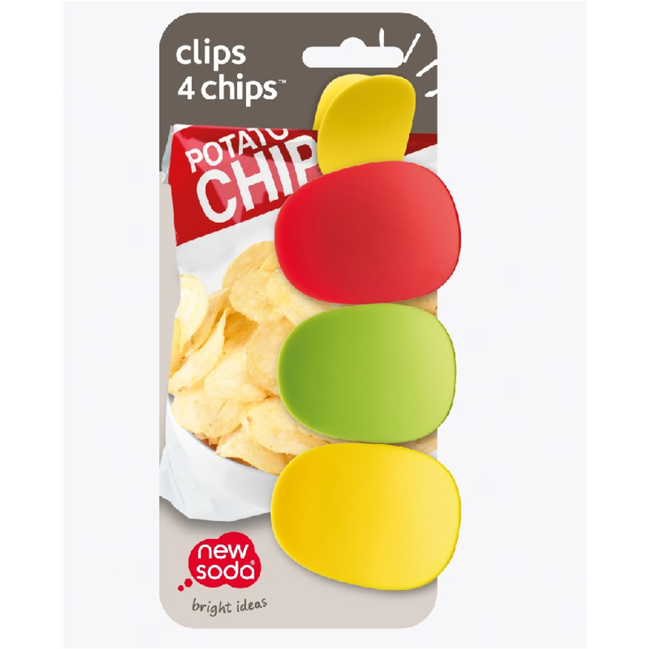 New Soda clips 4 chips™ bag clips - Set of 3 (NS CCV1X3)