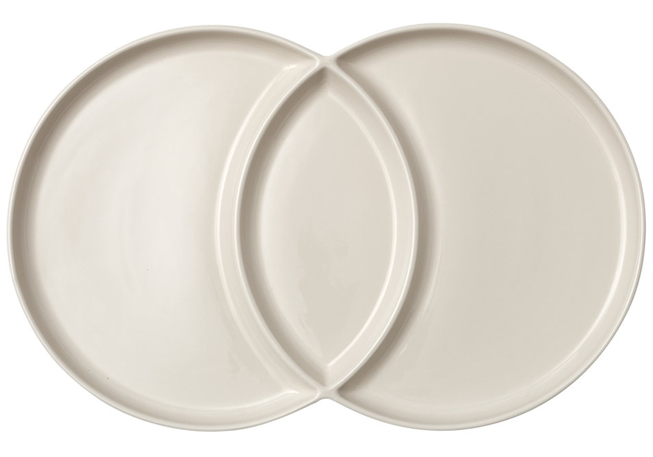 Ladelle Loop Collection - 3 Part Serving Platter - Vanilla (LD 61388)