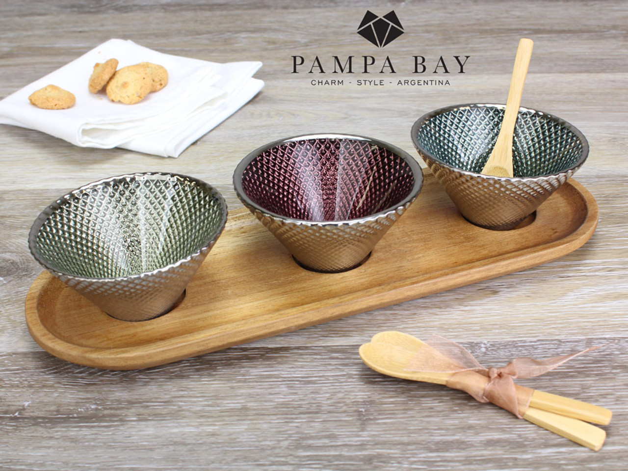 Pampa Bay Let's Entertain Collection - 7 Piece Bowl & Tray Set (PB WB-108)