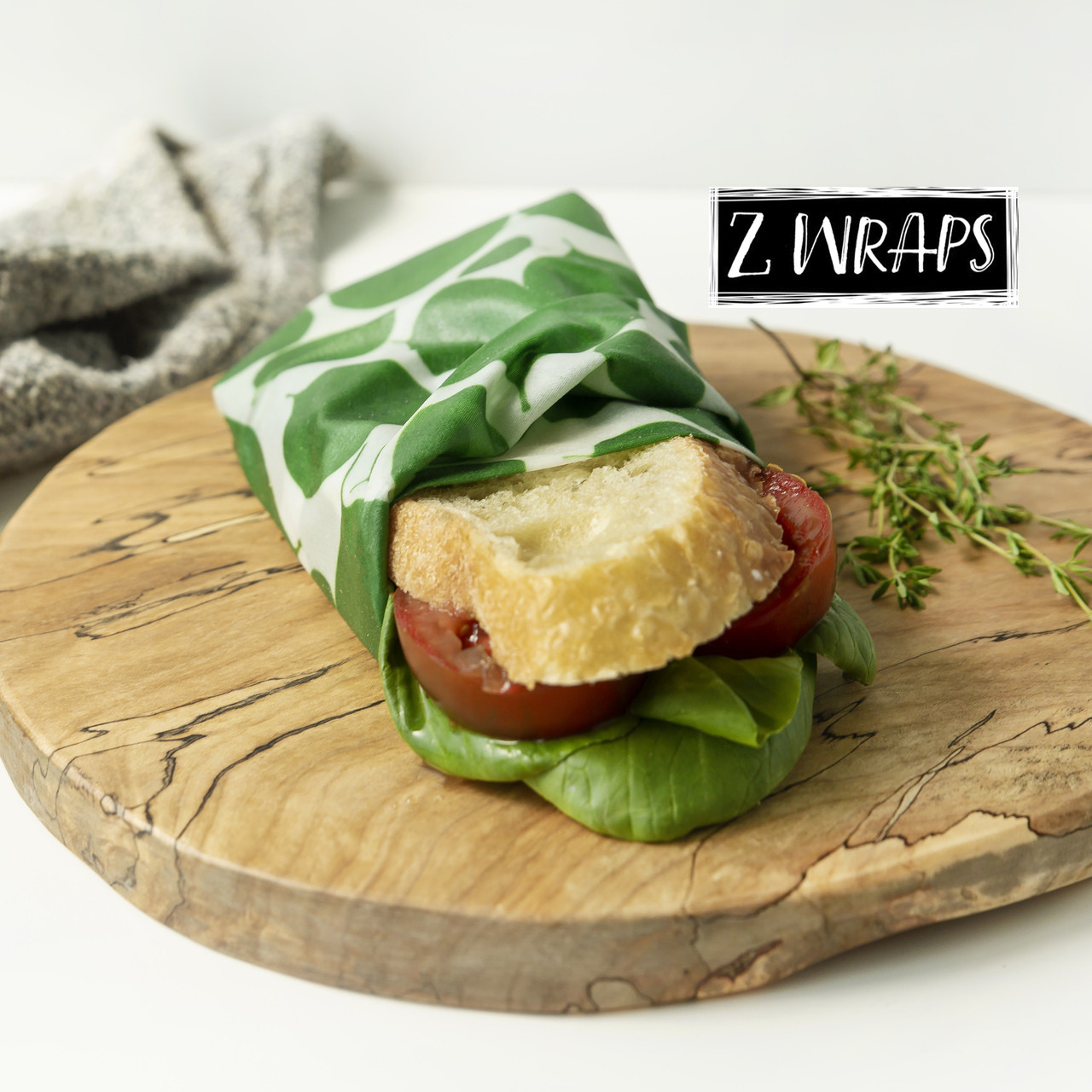 ZWraps Reusable Beeswax Food Wrap - Medium - Leafy Green (ZW MLG)