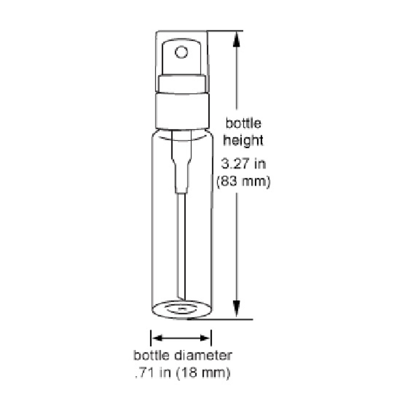 T.M.C. 10 ml Clear Glass Vials with Natural Sprayers & Over-caps - Set of 3 (TMC 4061-26P3)