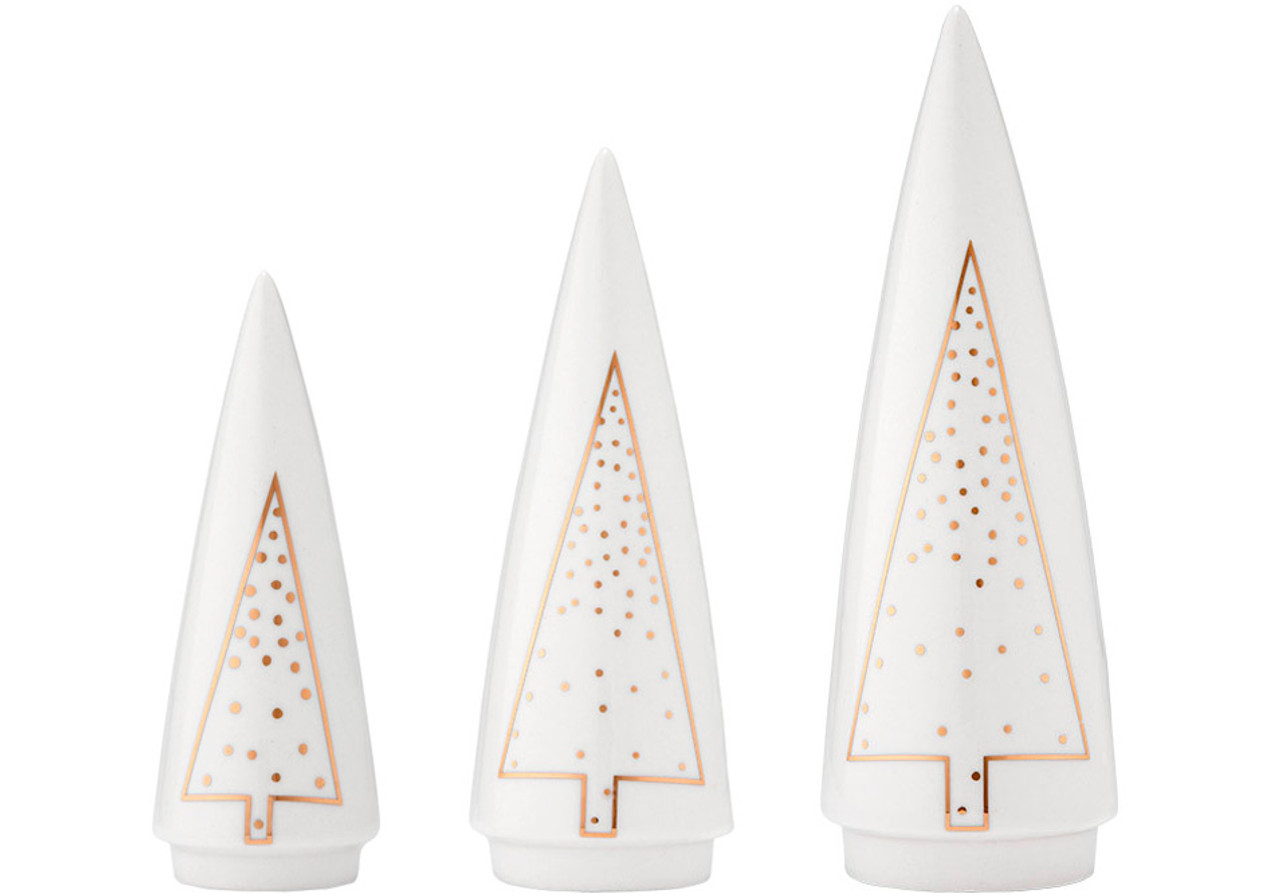 Ladelle Glitz Collection - White and Gold Tree  Group