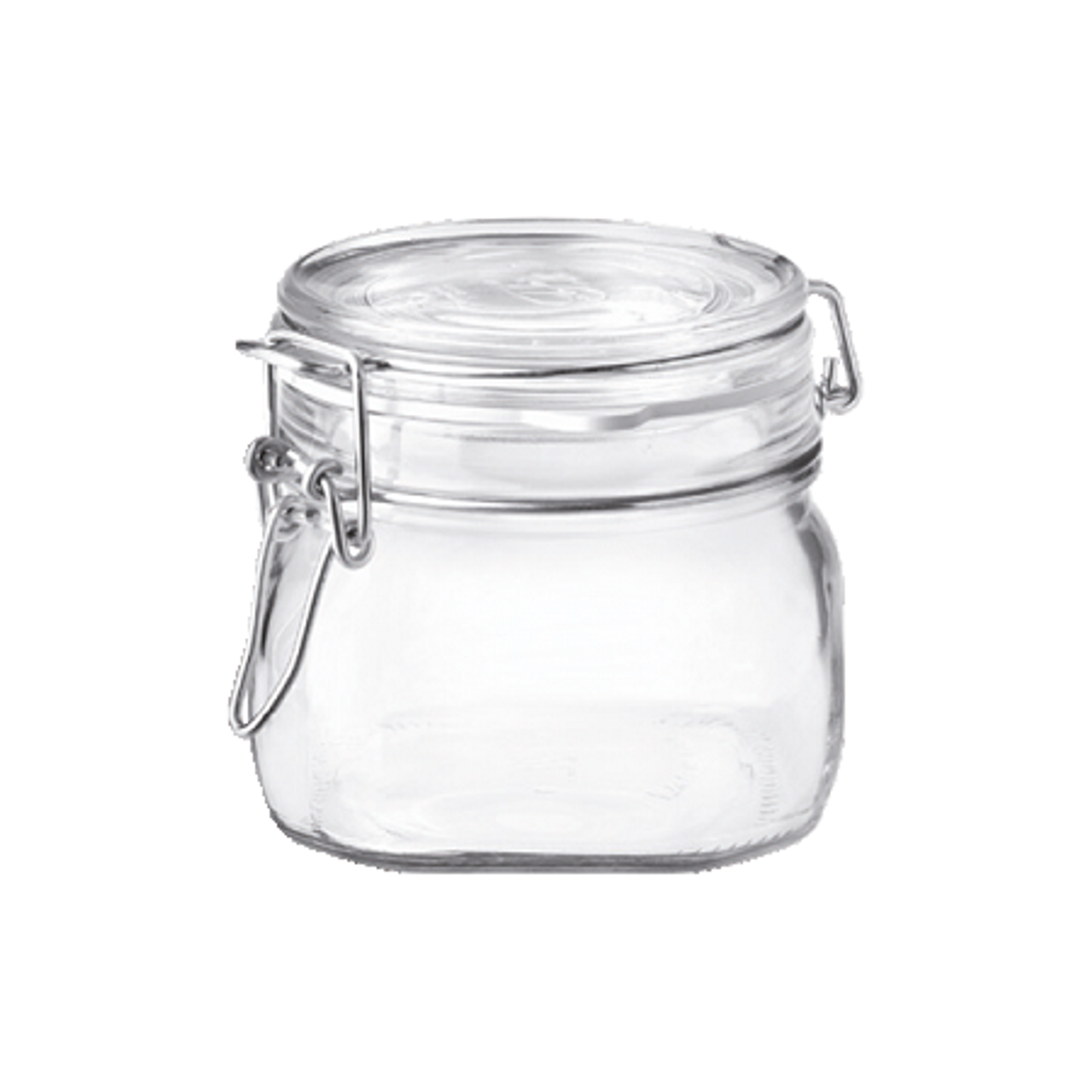 Bormioli Rocco Fido Glass Round Jar, Clear, 101.5 oz