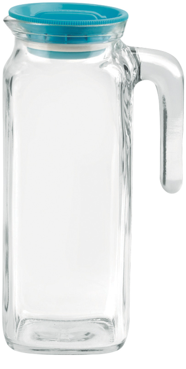 Bormioli Rocco 34 oz. Glass Refrigerator Pitcher, 3-1/4 x 4-1/4 x 9 H | The Container Store