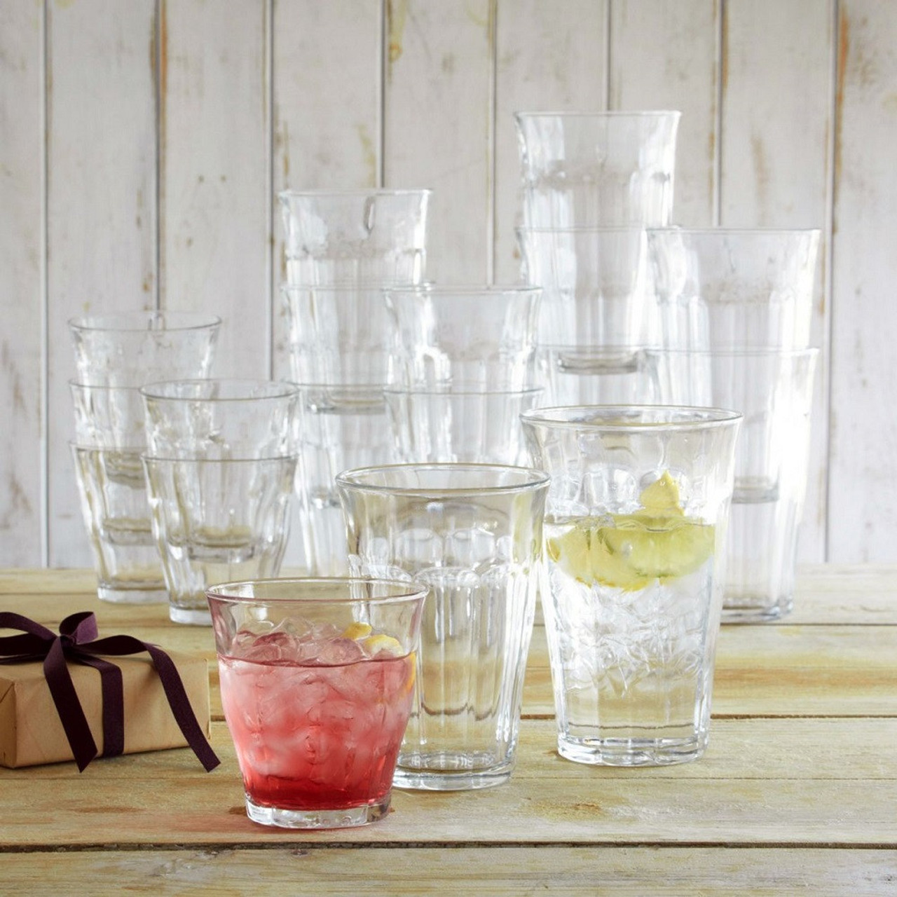 French Picardie Tumbler 6-Glass Set, In 4 Sizes